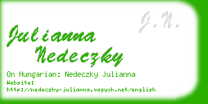 julianna nedeczky business card